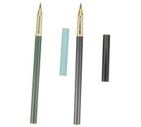 Beavorty 2pcs Metal Rod Calligraphy Brush Pen Set with Soft Bristles Multi-function Painting Brush for Beginners and Students for Traditional Chinese Calligraphy and Art