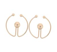 Beavorty 2pcs Metal Scarf Circle Clips: Round Clothing Ring Wrap Holder For Dress T-shirt Cardigan - Anti-exposure Secure Fastener