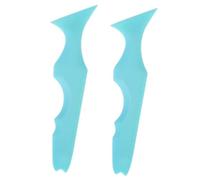 Beavorty 2pcs Multifunctional Silicone Eyeliner Stencils with Ergonomic Finger Rest Eye Makeup Aid for Precise Eyeshadow Guide and Mascara Application Blue