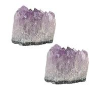 Beavorty 2Pcs Natural Amethyst Mineral Specimens Irregular Brazilian Ore Stones for Home Decor Unique Bright Adornment for Jewelry Making and Decorative Displays