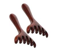 Beavorty 2PCS Portable Six-Claw Wooden Head Massager for Scalp and Face Acupoint Stimulating Scalp Scratcher Tool Meridian Therapy Comb for Stress Relief and Blood Flow Improvement