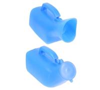 Beavorty 2pcs Portable Urinal Pee Bottle, Plastic Male Urinal Pot, Blue Abs, No Leakage, Ergonomic Design, for Car and Going, Men and Elderly