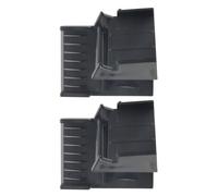 Beavorty 2pcs Professional Hair Trimmer Guards Haircut Guide Attachment in Black Abs with Ergonomic Curve and Closely Spaced Teeth for Even Cut and Precision Edge Trimming Suitable