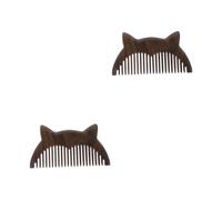 Beavorty 2pcs Sandalwood Hair Comb Natural Scalp Massage Hairdressing Tool with Smooth Handle for Circulation Improvement Practical Hairstyling Women Men Mothers Grandparents