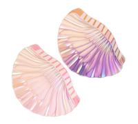 Beavorty 2pcs Shell Jaw Clip: Gradient Marble Pattern Hair Claw with Seashell Design and Resin Hairpins - for Women and Girls Summer Hair Accessories