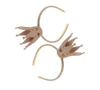 Beavorty 2pcs Shiny Princess Crown Headbands for Women Comfortable Queen Tiara Hairband for Birthday Party Roleplay Wedding Prom Cosplay Accessories