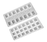 Beavorty 2pcs Silicone Mahjong Tile Molds DIY Epoxy Resin Casting Silicone Moulds for Arts Crafts Jewelry Making, Random Color, Suitable for Resin Craft Supplies
