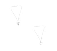 Beavorty 2pcs Silver Nurse Symbol Pendant Necklace with Crucifix Medical Appreciation Jewelry for Women Doctors and Medical Students Stylish Graduation Healthcare Professionals