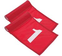 Beavorty 2pcs Small Golf Flags Red Number 1 with Portable Pin Cup for Golf Training Practice on Putting Green