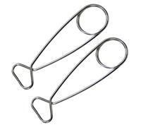 Beavorty 2pcs Stainless Steel Outdoor Cook Hooks Fish Shape Hanging Pot Hooks for Camping and Fishing Sturdy Silver Metal Hangers for Picnic and Hiking