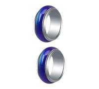 Beavorty 2pcs Temperature Color Changing Ring for Adults Creative Jewelry Reflects Your Mood for Daily Wear Special Occasions