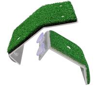 Beavorty 2pcs Turtle Basking Platform Set Simulation Lawn, Plastic Floating Aquarium Ramp for Tortoise Resting and Climbing, Suitable for Reptiles and Aquatic Terrarium Use