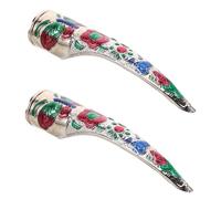 Beavorty 2pcs Vintage Metal False Nail Tips Claw Rings Finger Nail Protector for Ancient Queen Costume Dress up Stage Performance