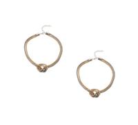 Beavorty 2pcs Vintage Mixed Metal Twisted Link Necklace for Women Lightweight Knotted Pendant Collarbone Chain with Durable Plating Comfortable All Day Wear Jewelry for Special Events and