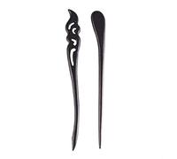 Beavorty 2pcs Vintage Wooden Hair Sticks Elegant Shaped Hairpin for Ladies Hair Plait Hairband