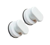 Beavorty 2Pcs Wall Mounted Bathroom Safety Grab Bar with Strong Suction Plastic and Stainless Steel Handrail for Elderly and Disabled Non-Slip Armrest for Bathtub and Toilet Support White