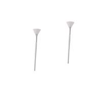 Beavorty 2pcs White Fan Shape Facial Brush for Skin Care Professional Applicator for Masks Comfortable Grip for Hard Reach Areas Like Eyes and Nose