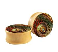 Beavorty 2pcs Wooden Snail Earrings for Women Drop Ear Plug Helix Piercing Jewelry Boho Ear Accessories