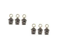 Beavorty 2sets Adorable Brass Tiger Keychain Pendants Unique Tiger Model Adornment Stylish Decoration for Keys and Bags Practical Brass Charms for Personal Touch 3pcs*2