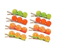 Beavorty 2sets Cute Fruit Hair Clips for Women Girls Hairpin Accessories for Birthday Cosplay 4pcs*2