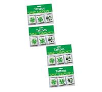 Beavorty 2sets St Patricks Day Clover Facial Sticker Funny Temporary Tattoos for Festival Party Decor A Set of Beautiful Stickers