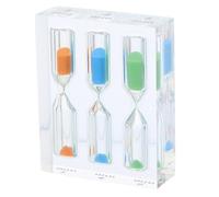 Beavorty 3 in 1 Acrylic Hourglass Timer 3 4 5 Minute Transparent Sand Clock Compact Multi-Minute Sand Timer for Kitchen Office Home Use