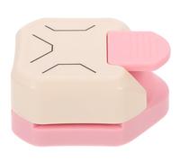 Beavorty 3-in-1 Paper Corner Puncher Rounded Square Corner Cutter DIY Punching Tool for Scrapbooking Crafts, Pink, Single Piece, Suitable for Photo and Card Crafting