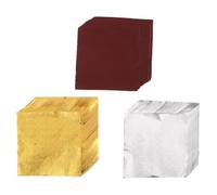 Beavorty 3 Pack Aluminum Foil Candy Wrappers for Chocolates Square Colored Foil Gold Silver Coffee with Orange Peel Texture Easy to Use Wide DIY Packaging for Party Favors and Small Food