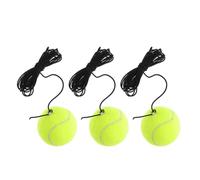 Beavorty 3 Pcs Lightweight Tennis Trainer Rebound Balls with Elastic Strings for Single Player Tennis Training, Sturdy Sports Training Tool for Indoor and Outdoor Practice