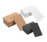 Beavorty 300pcs Blank Index Cards Set Black White Kraft Paper - DIY Learning Cards Note for Handwriting Memo and Making - 100 Each Color for School and Office Use