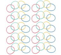Beavorty 30mm Colored Rubber Bands 60pcs Small Elastic Rings for Office Home School Use Assorted Dye Rubber Bands Stretchable for Geoboards and Craft Supplies