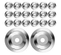 Beavorty 30pcs Cymbal Ching Ring for Drum Kit and Drum Set, Stainless Iron Material Inner Hole 4mm, Evenly Distributed Metal Jingles, for Live Performance and Studio Session