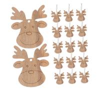 Beavorty 30pcs Wooden Reindeer Decorations Charming Christmas Tree Ornaments Jute Twine Easy to Hang Versatile Design Detailed Craftsmanship for Holiday Crafts Year After Year Festive Cheer