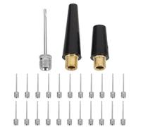 Beavorty 32Pcs Ball Inflator Needle Kit Precision Engineered Plastic Pins and Metal Valve Adaptors for Football Basketball Soccer Volleyball Gym Training