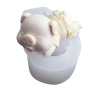 Beavorty 3D Pig Cake Mould Biscuit and Mousse Bake Mould White for Party Baking, Three-Dimensional Cute Pig Shape, DIY Dessert and Cake Decoration Mold