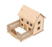 Beavorty 3d Wooden Cottage Model Kit Pre-assembled Cabin Puzzle House Desktop Architecture Model for Fairy Garden and Home Decoration