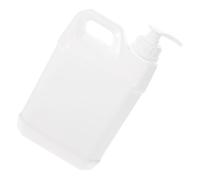 Beavorty 3l White Plastic Pump Dispenser Bottle Refillable Gallon Jug for Lotion Liquid Soap Shower Gel Beverage Container Suitable for Bathroom and Kitchen Use