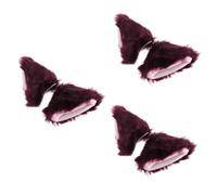 Beavorty 3pairs Adorable Plush Cat Ear Hair Clips Cartoon Hairpins for Boys and Girls Adults for Cosplay Parties and Dress-up Fun and Whimsical Headwear Accessories Random Color