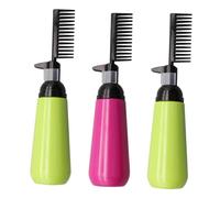 Beavorty 3pcs 130ml Hair Dye Applicator Bottle Comb Set Root Comb Dispensing Bottle for Hair Coloring Salon and Home Use Plastic Brush Random Color