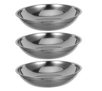 Beavorty 3pcs 25cm Stainless Steel Digital Kitchen Scale Tray Set for Baking, Food Weighing, and Salad Measurement - Sturdy Weighing Bowls for Precise Cooking and Laboratory Use