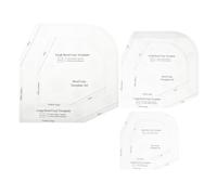 Beavorty 3pcs Acrylic Sewing Ruler Set 6/8/10 Inch Patchwork DIY Bowl Cozy Templates Quilting Stencils for Home Sewing and Craft Projects