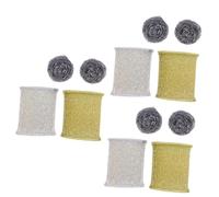 Beavorty 3pcs Dish Washing Sponge Scrub and Steel Wool Scouring Pads Set for Cleaning Sponges Non Scratch for Pan Pot Dishwashing Use Random Color