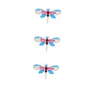 Beavorty 3pcs Dragonfly Brooch Aesthetic Pin Peony Flower Design Fashion Jewelry for Scarf Lapel Oriental Element Brooch for Clothes Decoration