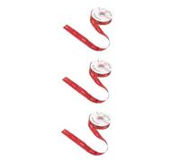 Beavorty 3pcs Durable Polyester Love Ribbon Satin Finish for Valentines Day Party Decorations Wedding Gift Wrapping Floral Wreaths DIY Craft Bow Making and Birthday Celebrations