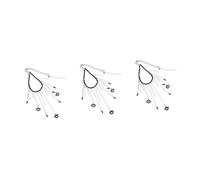 Beavorty 3pcs Fashionable Lips Pendant Necklace with Long Tassel Unique Beaded Choker for Women Standout Design for Festival Parties Durable Craftsmanship Playful Accessory
