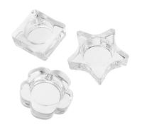 Beavorty 3pcs Glass Nail Color Palette Dappen Dish for Professional Manicure Gel Polish Mixing and Brush Cleaning Smooth Surface Bowls for Salon Use