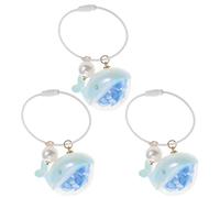 Beavorty 3pcs Kawaii Dolphin Keychain Cute Sea Animal Backpack Charm Car Keyring Accessories Ocean Theme Bag Pendant Gift for Couples and Friends