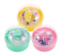 Beavorty 3pcs Portable Powder Puff Case with Handle for Women Lightweight Dusting Powder Jar Container Travel-friendly Soft Puff Storage Box in Yellow Green Pink