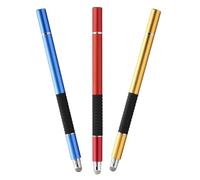 Beavorty 3pcs Precision Capacitive Stylus Pen with Conductive Cloth Tip and Suction Head, Metal Tablet and Phone Touch Screen Pen for Drawing and Effortless Screen Cleaning, Universal