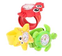 Beavorty 3Pcs Sea Animals Slap Watch for Adorable Animal Design Comfortable and Durable Wrist Watches for Boys and Fun Way to Tell